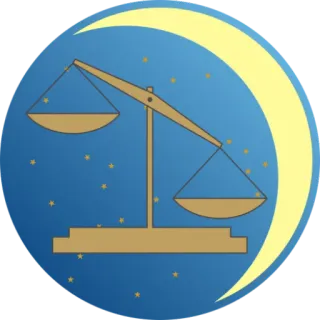 ♎️ libra, astrología, zodiaco, balanza, luna, estrellas, horóscopo telegram sticker