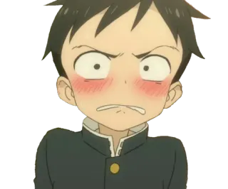 😤 Anime, Rubor, Expressão, Desenho animado, Personagem telegram sticker