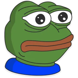 😶 Pepe the Frog pepe, frog, sad, meme, internet telegram sticker