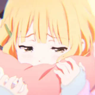 🥢 anime girl, cute, sad, emotional, cartoon, character whatsapp sticker