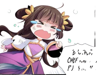 😩 ร้องไห้, เศร้า, การ์ตูน, อนิเมะ, น้ำตา, อารมณ์, จิบิ telegram sticker