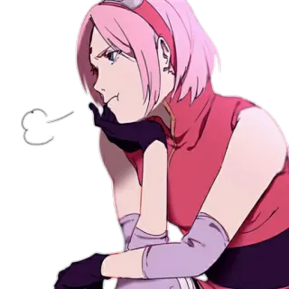 😤 Sakura Naruto anime, cartoon, sakura, naruto telegram sticker