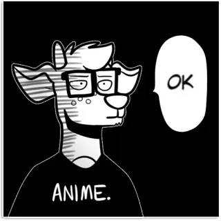 😐 OK, ANIME. Furry, Anime, Ok, Lunettes, Dessin animé whatsapp sticker