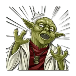 😱 Yoda Star Wars yoda, star wars, pegatina, divertido, personaje whatsapp sticker