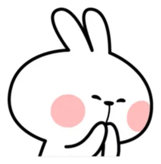 🙊 bunny, rabbit, cute, animal, cartoon whatsapp sticker