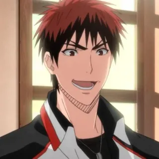 🥢 Taiga Kagami Kuroko no Basket Anime, Pallacanestro, Sport, Capelli rossi, Kuroko no Basket telegram sticker