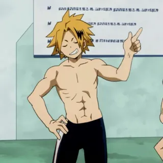 ⚡️ Denki Kaminari My Hero Academia Anime, My Hero Academia, Denki Kaminari, Personaje whatsapp sticker
