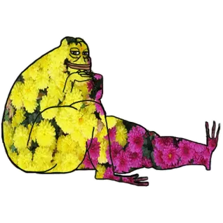 😐 bloem, pepe, kikker, meme, internet, grappig, personage telegram sticker