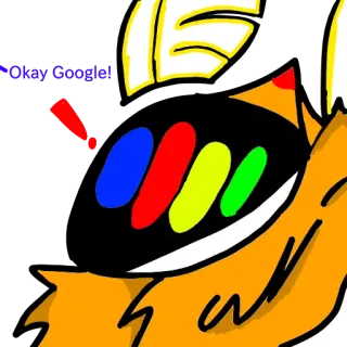 ❗️ Okay Google! google, android, ok google, ผู้ช่วย, การ์ตูน, โลโก้ telegram sticker