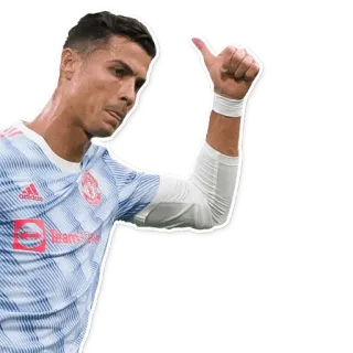 👍 Cristiano Ronaldo football, football, pouce levé, athlète, Manchester United, Ronaldo, joueur whatsapp sticker