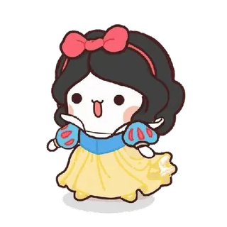 👸 Snow White dibujos animados, lindo, princesa, kawaii, Disney, Blancanieves telegram sticker