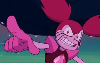 👉 Spinel Steven Universe cartoon, villain, pink, animation whatsapp sticker