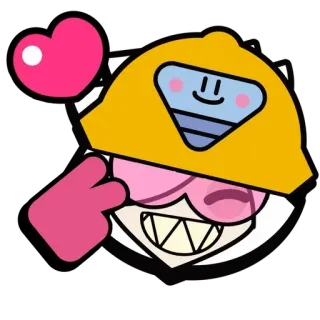 🎭 brawl stars, game, middle finger, cartoon, cute telegram sticker