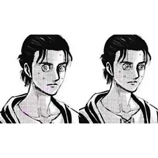 😳 Eren Yeager Attack on Titan Anime, Manga, Schockiert, Reaktion, Eren, Attack on Titan telegram sticker