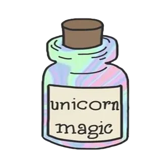 🔮 unicorn
magic unicornio, magia, poción, botella, pastel, iridiscente telegram sticker
