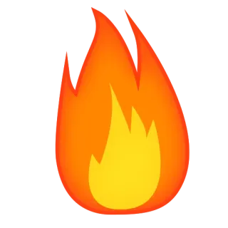 🔥 fire, flame, hot, burn, danger, energy telegram sticker