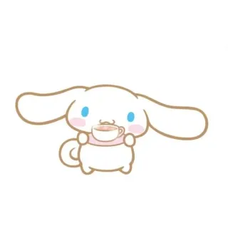 🌟 Cinnamoroll Cinnamoroll, Sanrio, niedlich, Hund, kawaii, Tasse, Tee telegram sticker