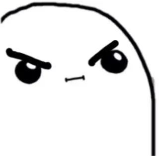 😠 злой, мультфильм, лицо, мем, выражение, каракули telegram sticker
