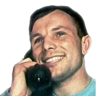 📞 Yuri Gagarin cosmonaut, space, Soviet Union, Russia, first man in space, Yuri Gagarin, historical figure telegram sticker