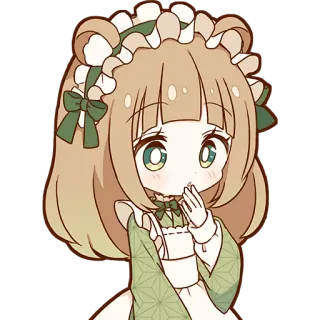 🫢 Anime, Chibi, Maid, Süß, Mädchen whatsapp sticker