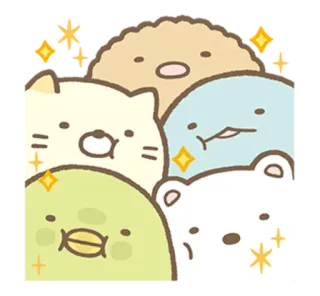 🌼 คาวาอิ, น่ารัก, การ์ตูน, ตัวละคร, สัตว์, สติกเกอร์, Sumikkogurashi telegram sticker