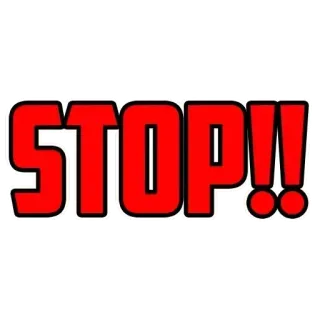 🛑 STOP!! Stop, Attenzione, Rosso, Esclamativo, Grassetto telegram sticker