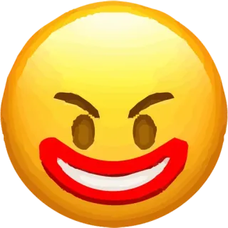 🤡 Emoji, Clown, Gesicht, Lächeln, Böse whatsapp sticker