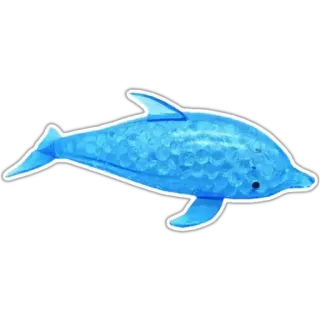 🐬 delfino, blu, animale, mare, oceano, acqua, mammifero, carino whatsapp sticker
