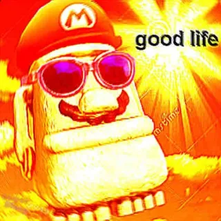 😎 Mario Super Mario good life telegram sticker