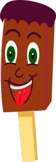 😝 picolé, sorvete, desenho animado, sobremesa, comida, doce telegram sticker