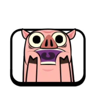 😧 pig, shocked, surprise, animal, cartoon telegram sticker