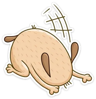 😌 dog, animal, sticker, funny, cartoon telegram sticker