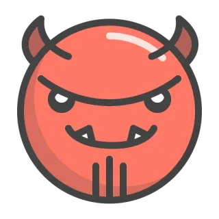 👹 diable, démon, mal, monstre, dessin animé, halloween telegram sticker