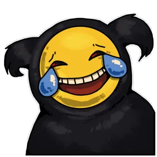 😂 rindo, chorando, emoção, lágrimas, desenho animado, emoji, expressão telegram sticker