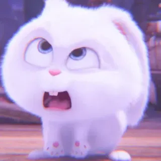 🐰 Snowball The Secret Life of Pets rabbit, bunny, cute, animal, cartoon, animated whatsapp sticker