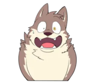 🏞 wolf, cartoon, tier, furry, charakter, süß, illustration telegram sticker