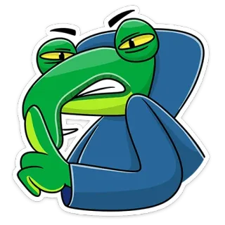 🤫 kikker, cartoon, groen, personage, sluw, plannend, ssst telegram sticker