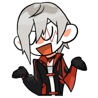 😌 Anime, Personaje, Dibujo animado, Arte, Ilustración, Pegatina telegram sticker