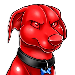 😤 perro, perro rojo, dibujo animado, animal, mascota telegram sticker