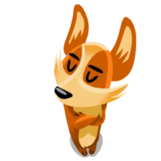 😕 perro, dibujos animados, zorro, animal telegram sticker