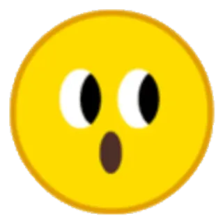 😮 emoji, choqué, surpris, réaction, visage, expression telegram sticker