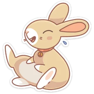 😂 rabbit, bunny, cute, animal, cartoon, sticker telegram sticker
