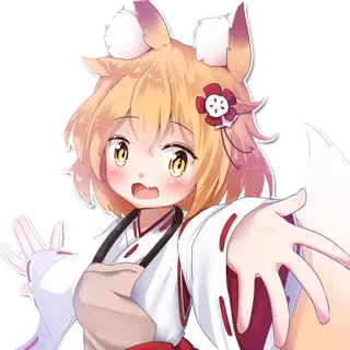 🤗 Senko The Helpful Fox Senko-san Anime, Mangá, Raposa, Kemonomimi, Fofo, Kawaii telegram sticker