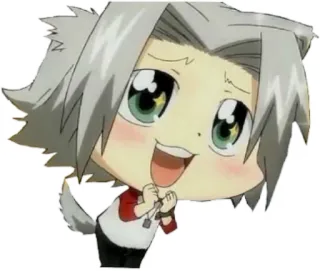 🤩 Anime, Chibi, Manga, Cartoni animati, Carino, Kawaii, Lupo, Animato telegram sticker