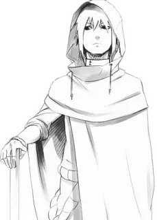 👑 Anime, Manga, Personnage à capuche, Cape, Personnage telegram sticker