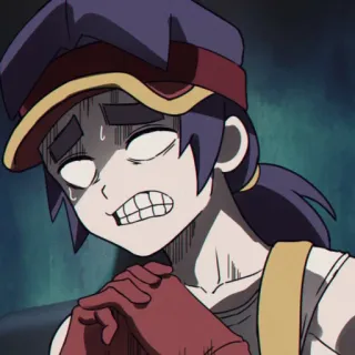😬 Animé, Expression, Peur, Sueur, Manga, Inquiet telegram sticker