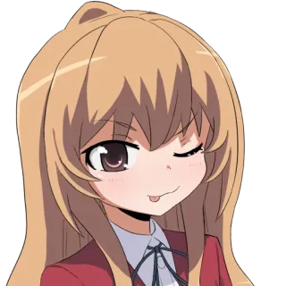 😛 Taiga Aisaka Toradora! Anime, Toradora, Taiga Aisaka, Mignon, Clin d'oeil whatsapp sticker