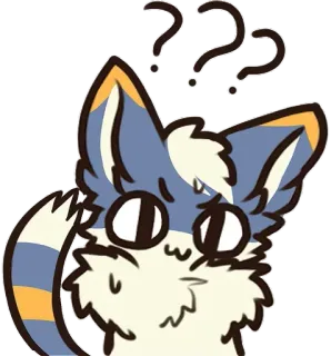 ❓ Katze, Frage, verwirrt, denken, Tier whatsapp sticker