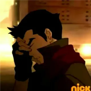 😞 Mako The Legend of Korra Mako, Legend of Korra, anime, cartoon, nickelodeon, character, sad, facepalm telegram sticker