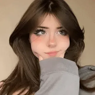 💕 meisje, vrouw, portret, jong, gezicht, schattig, make-up telegram sticker